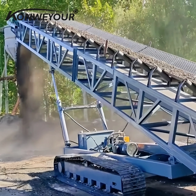 Mobile Belt Conveyor With Telescopic Boom