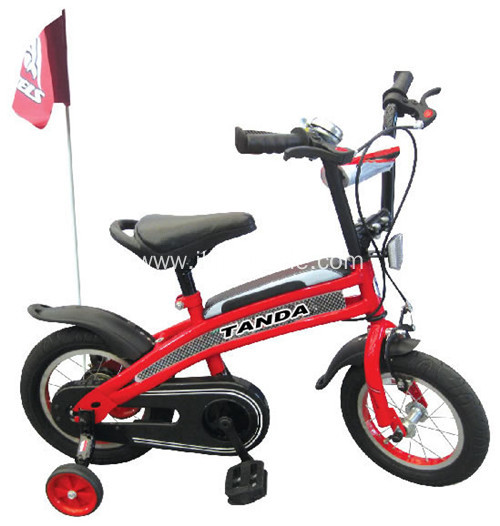 Black Kids Bike With Steel Chain Cover