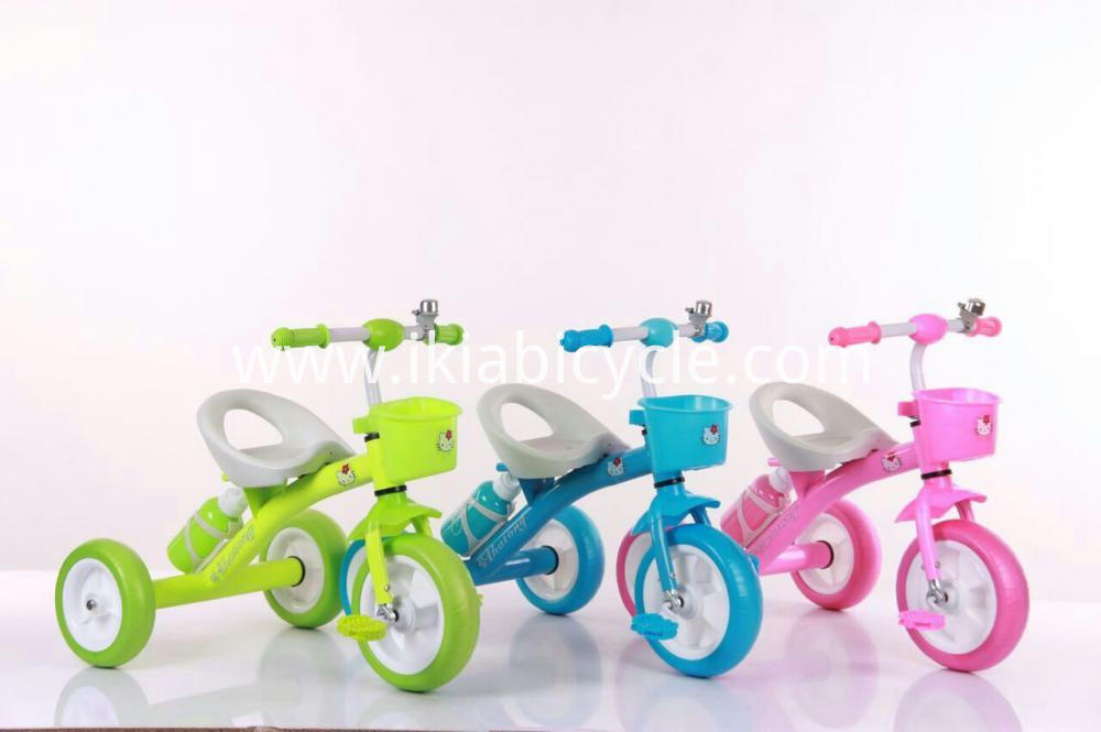 Three Color Steel Frame Child Tricycle