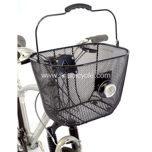 Black Steel Wire Bicycle Basket