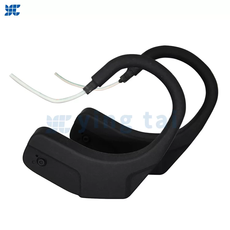 Wireless sports earphone shell Liquid silicone shell for earphones Bluetooth earphones LSR silicone wrapped plastic shell
