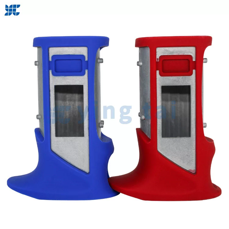 Silicone wrapped aluminum alloy shell Waterproof sealed liquid silicone parts LSR silicone wrapped metal shell