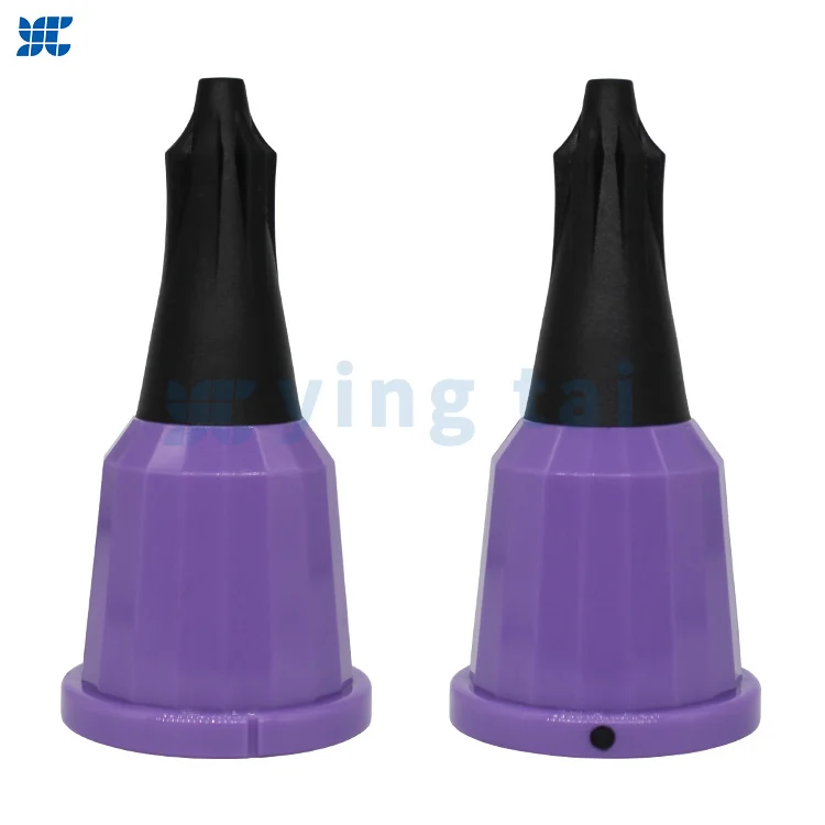 Factory producing hollow conical nozzles Narrow angle LSR silicone nozzle Mini fan-shaped plastic nozzle