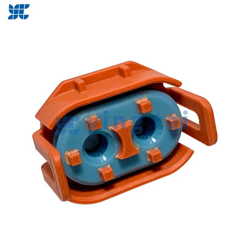 Electric vehicle male and female insulated terminal housing Silicone shell for wire terminals Liquid silicone wrapped plastic parts
