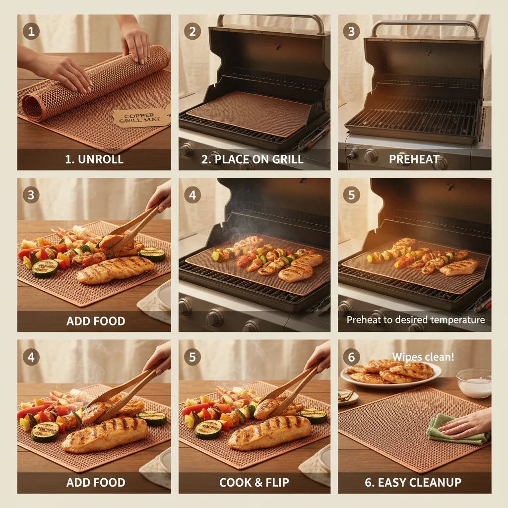 Precision Forged Copper BBQ Grill Mats