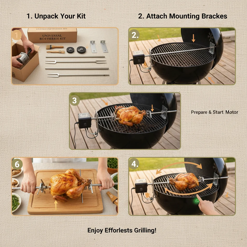 Elevate Your Outdoor Cooking with a Universal BBQ Rotisserie Kit