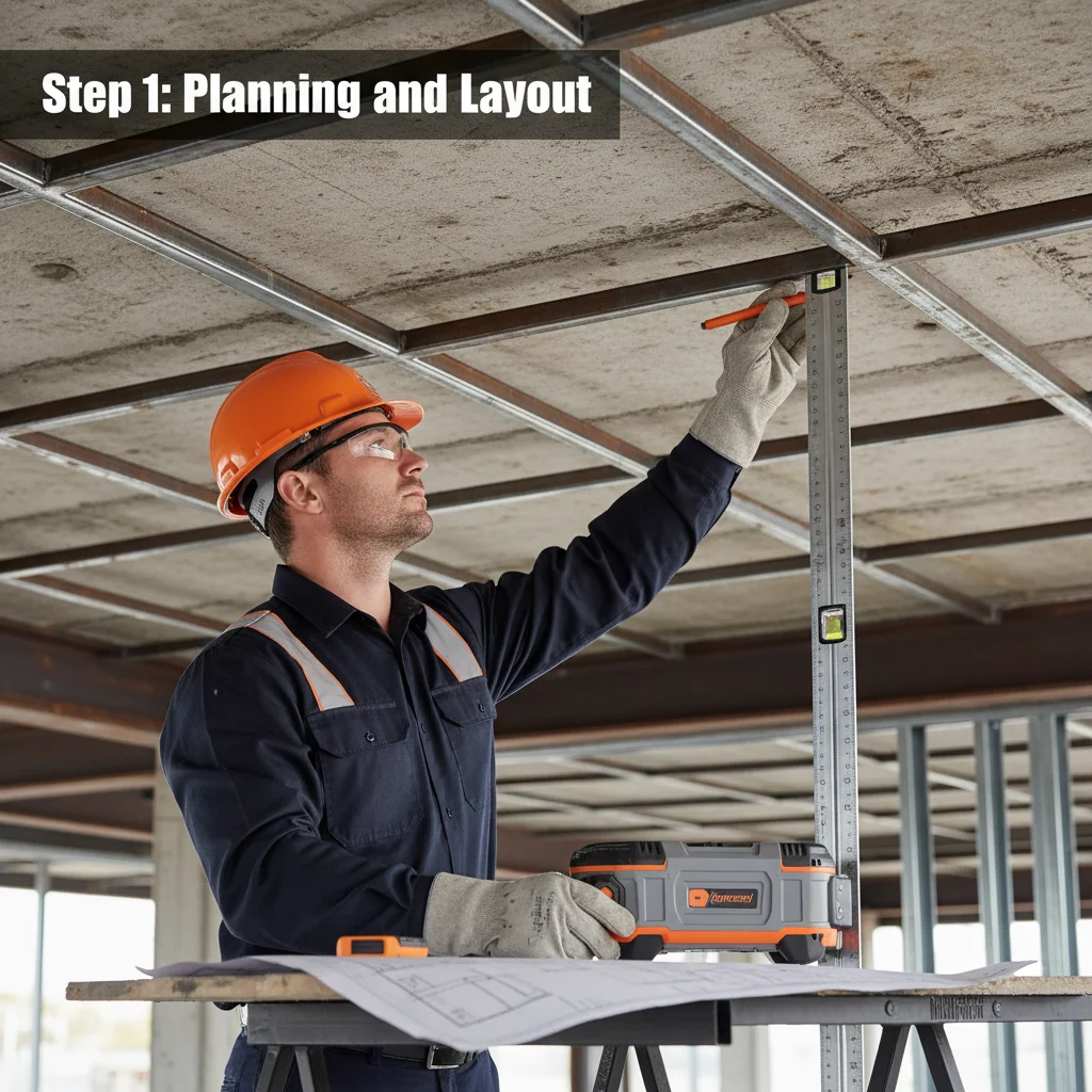 Enhance Commercial Spaces with a Warm Brown Suspended Ceiling Grid