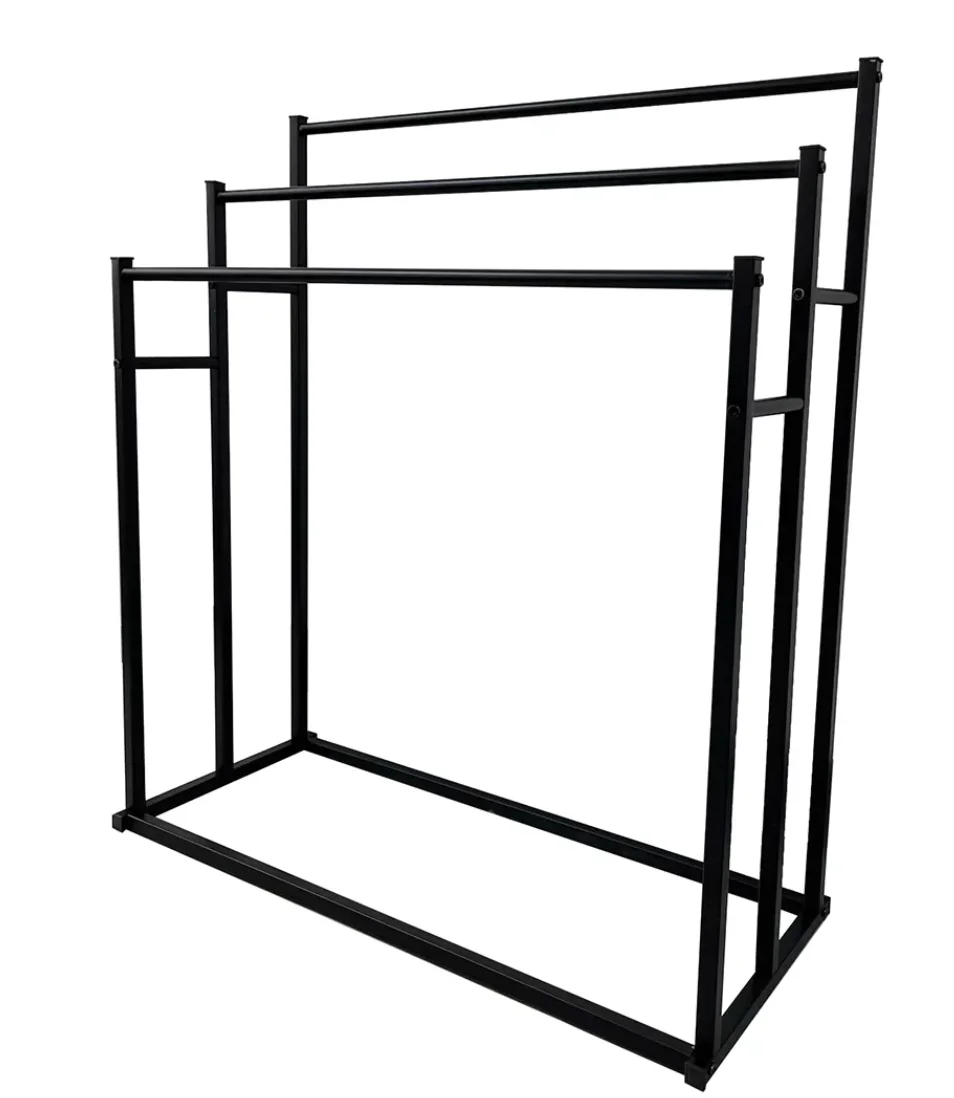 Matte Black Standing Towel Rack for Contemporary Decor