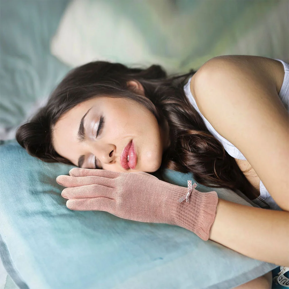 China Knitted Hand Cotton Gloves for Eczema Dry Skin, Moisturizing Overnight Sleeping Gloves, Soft Lotion Therapy Healing Gloves