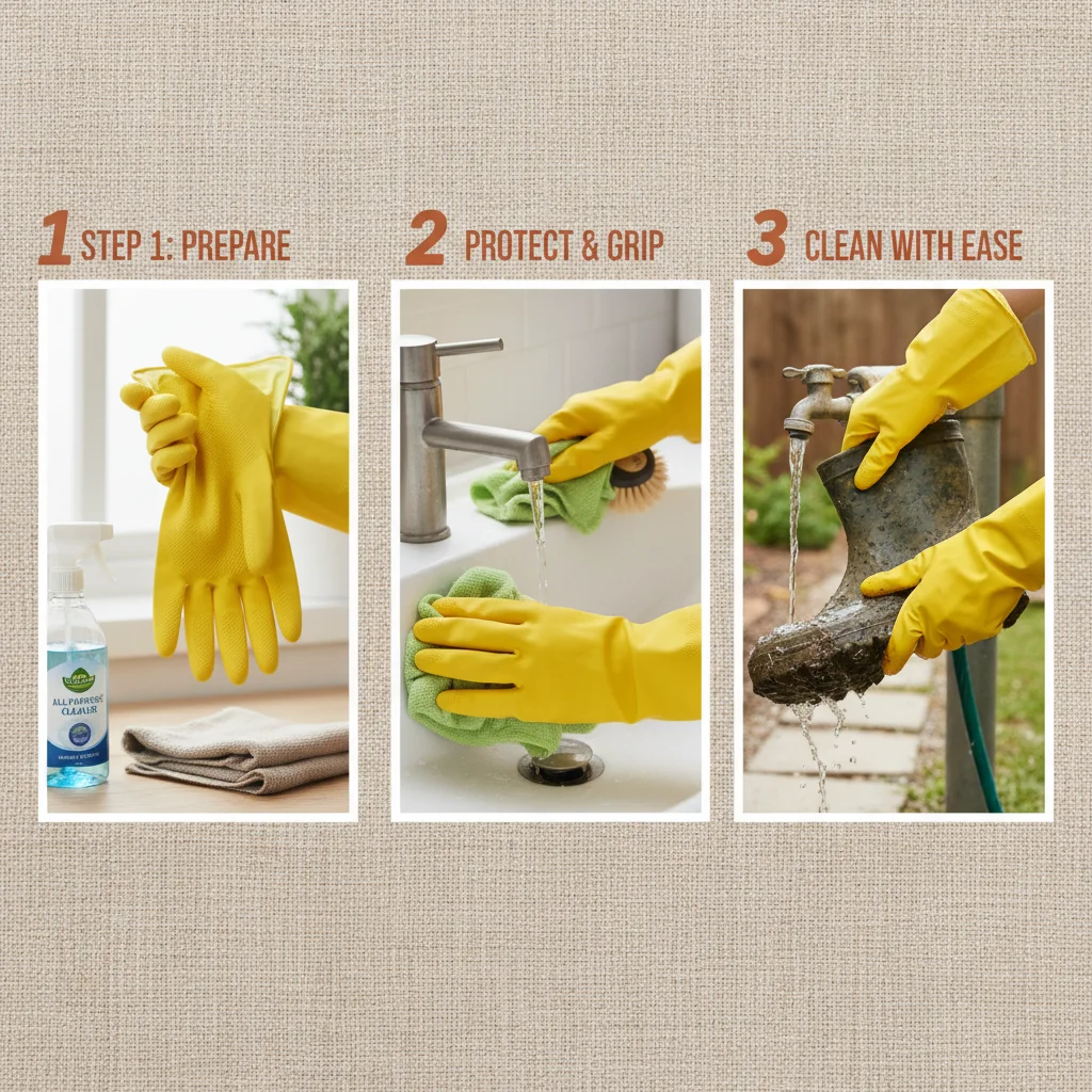 INDUSTRIAL GRADE CLEANING GLOVES ARMOR
