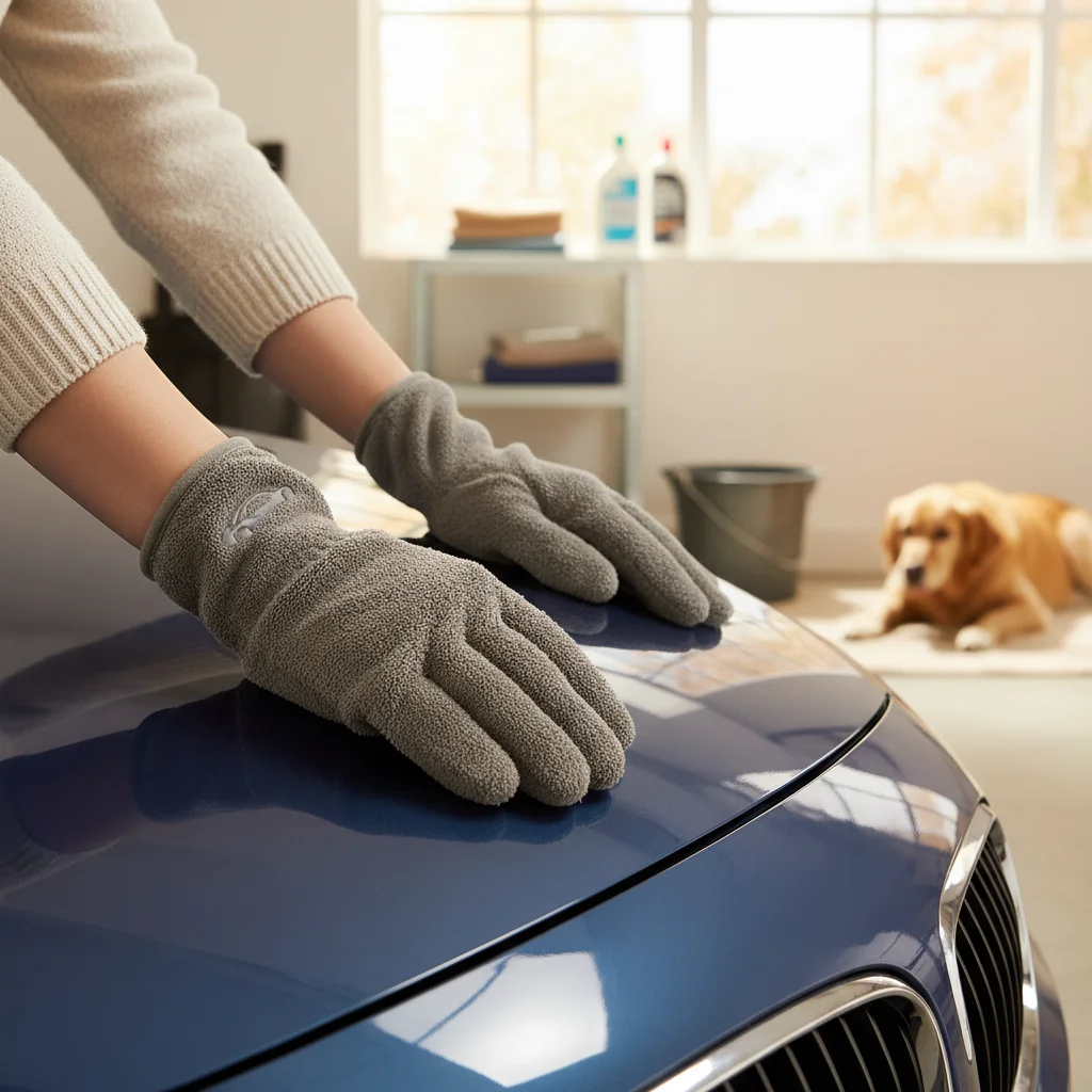 Professional Car Detailing Gloves for Automotive Surface Protection