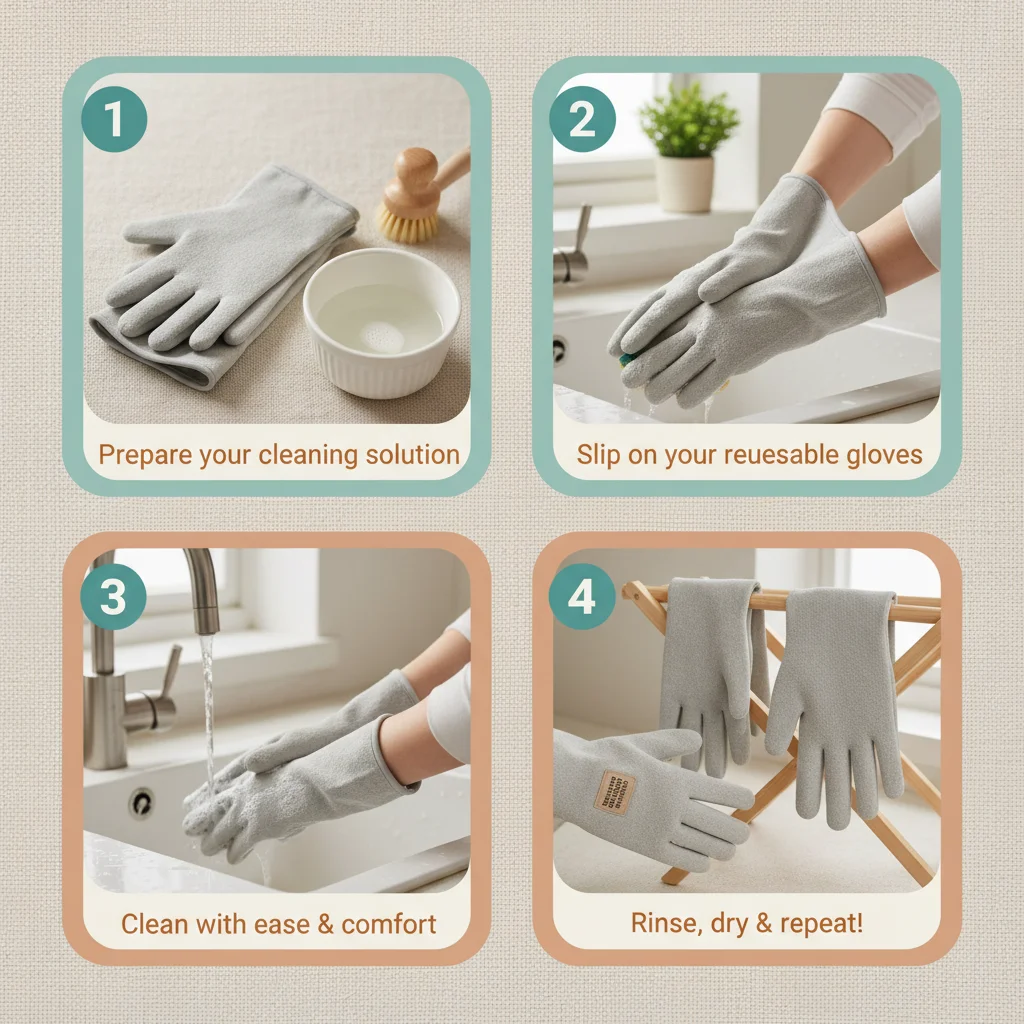 High Quality Reusable Gloves for Cleaning and Sustainability