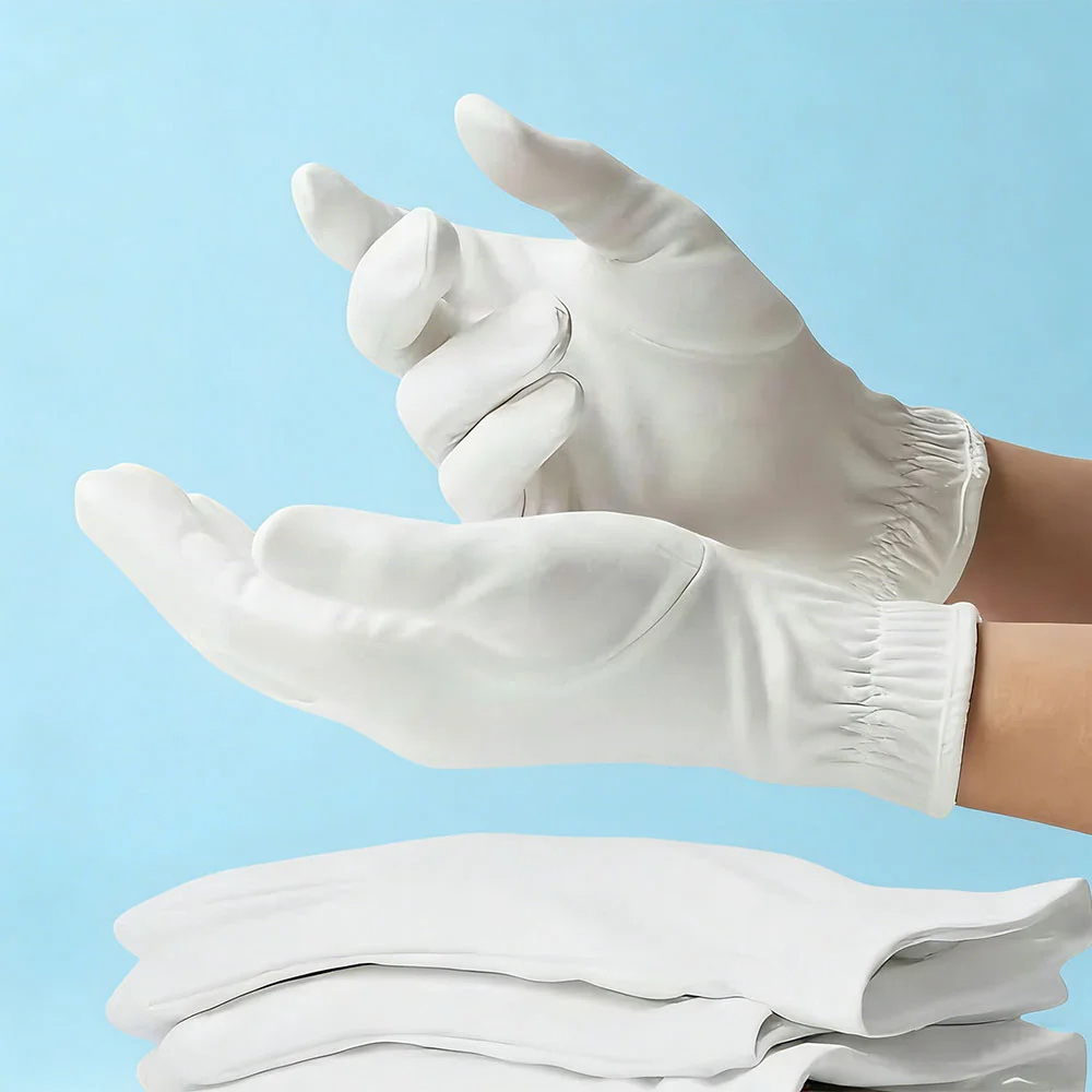Gants en coton extensible les plus fins personnalisés fabricant OEM hydratant pour le soin des mains SPA, la thérapie par l’humidité et l’utilisation quotidienne