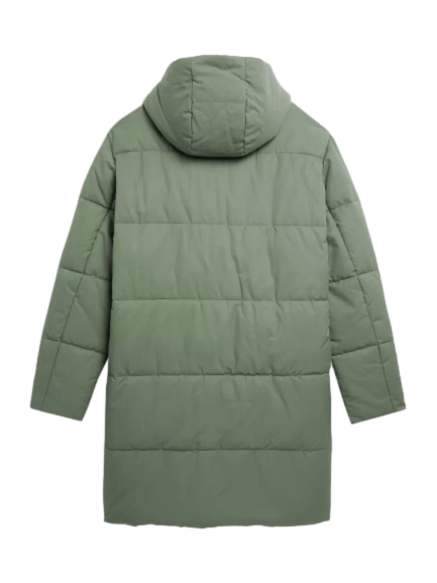 Casaco longo acolchoado casual dos Página inicialns