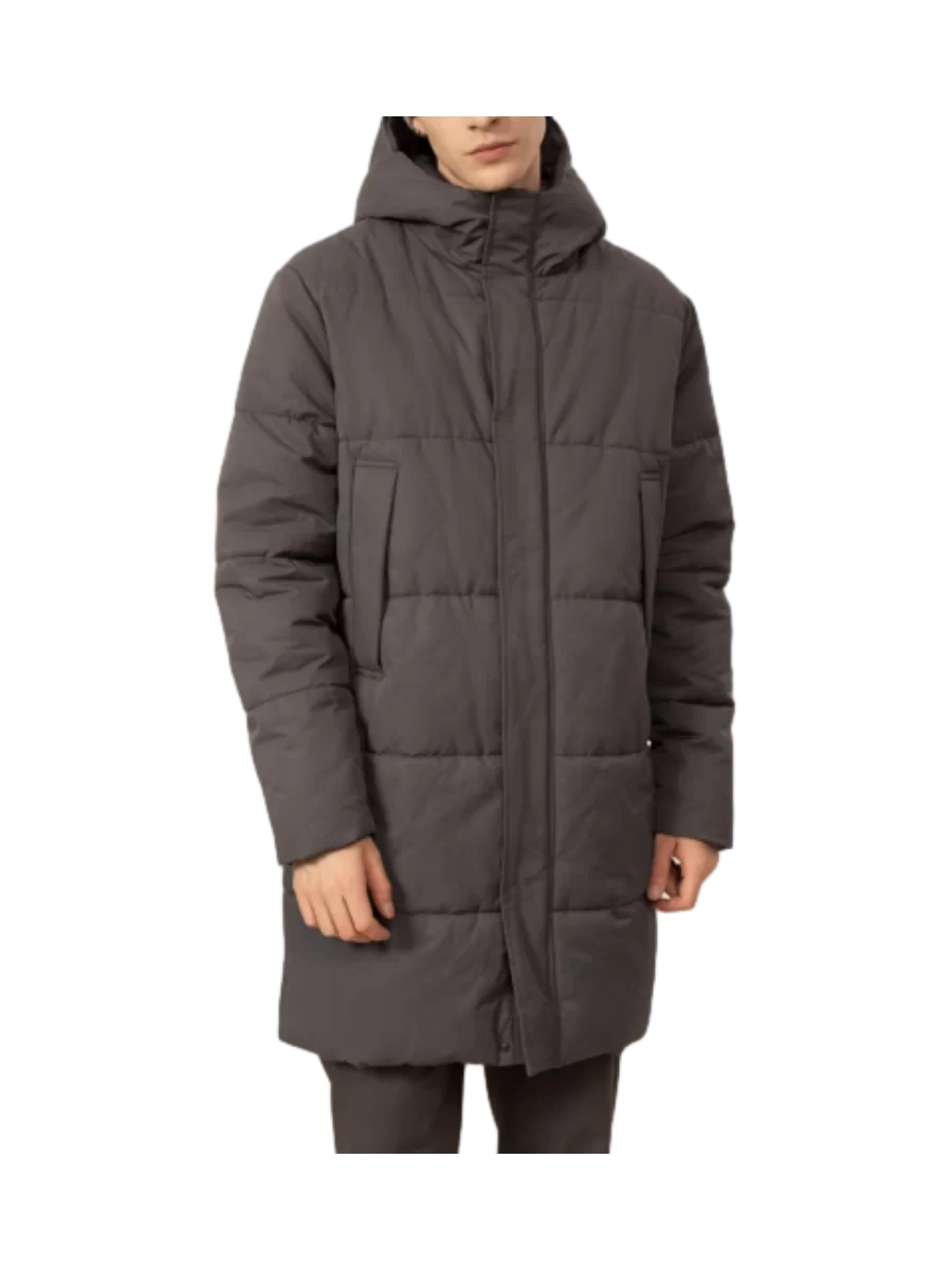 Casaco longo acolchoado casual dos Página inicialns