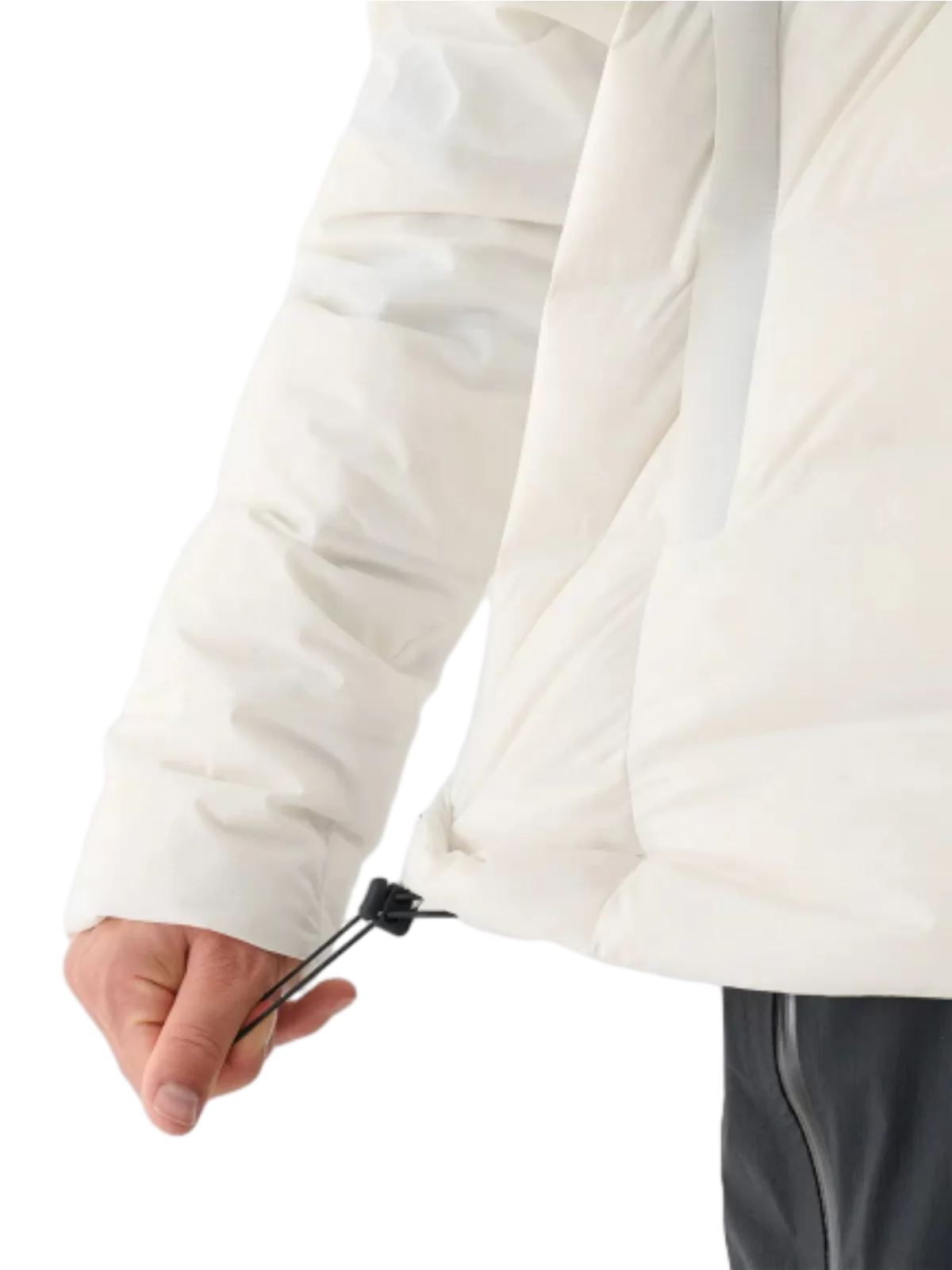 Mens horizontal selado acolchado jaqueta