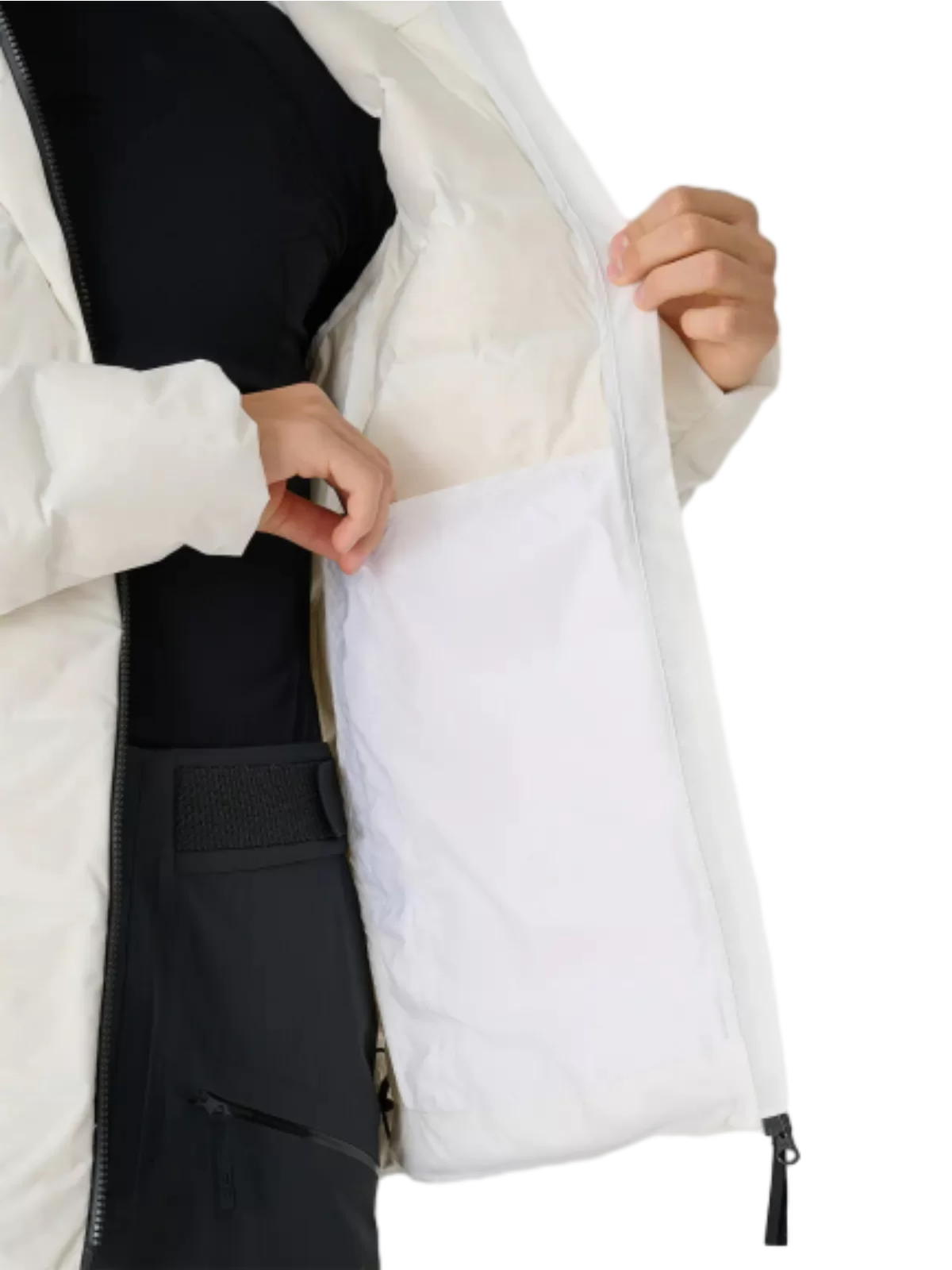 Mens horizontal selado acolchado jaqueta