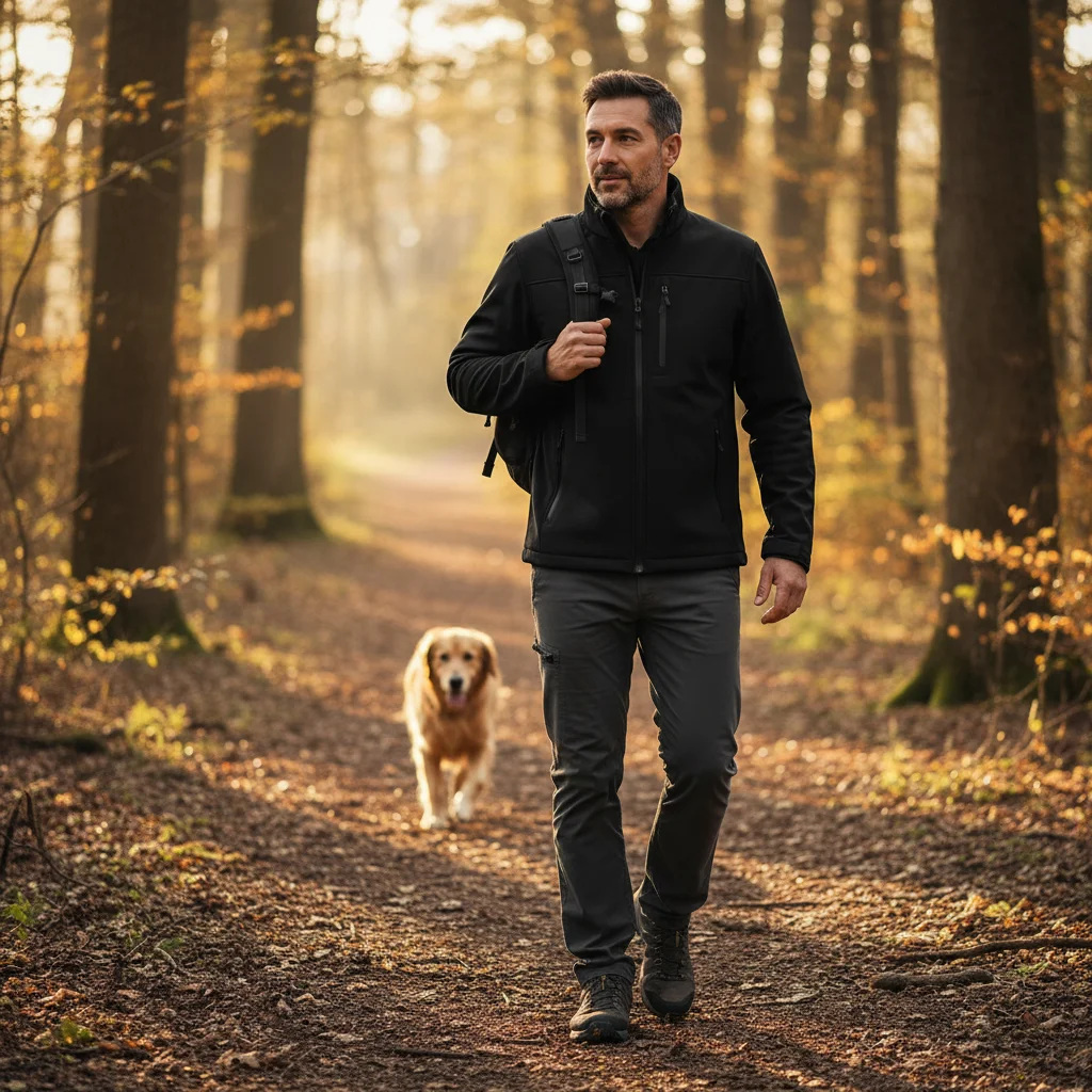 High Performance Softshell Jacket Black for Outdoor Protection