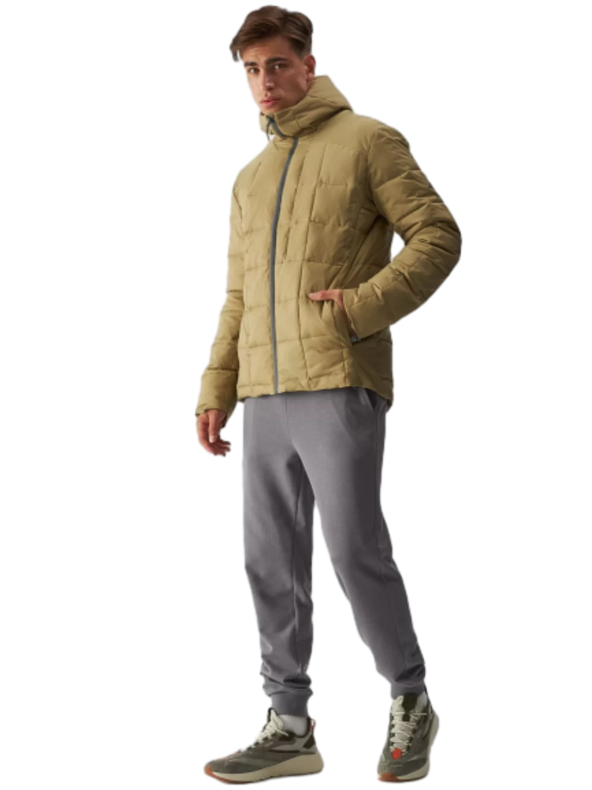 Mens sintético preenchido para baixo jaqueta