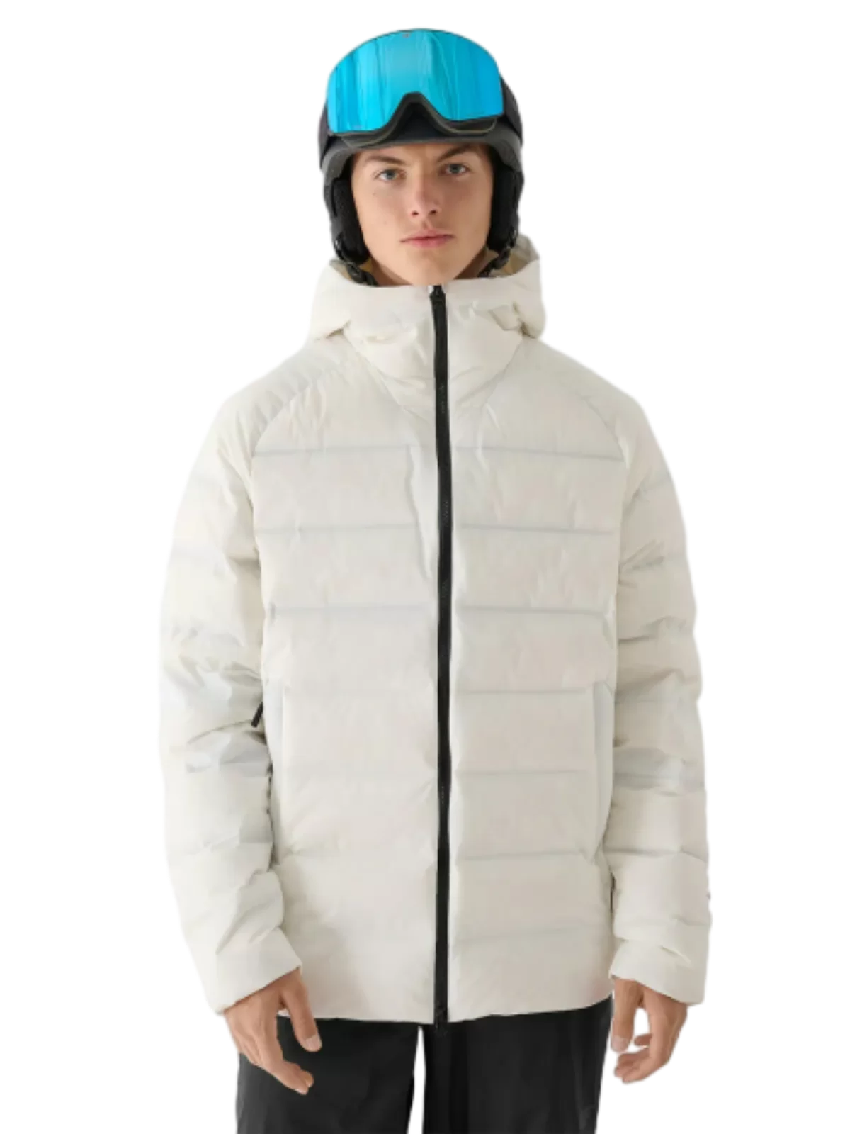 Mens horizontal selado acolchado jaqueta