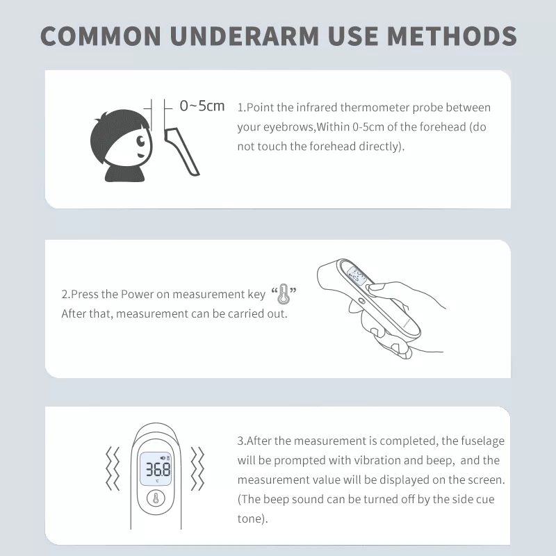 Infrared Forehead Thermometer With Digital LCD Display