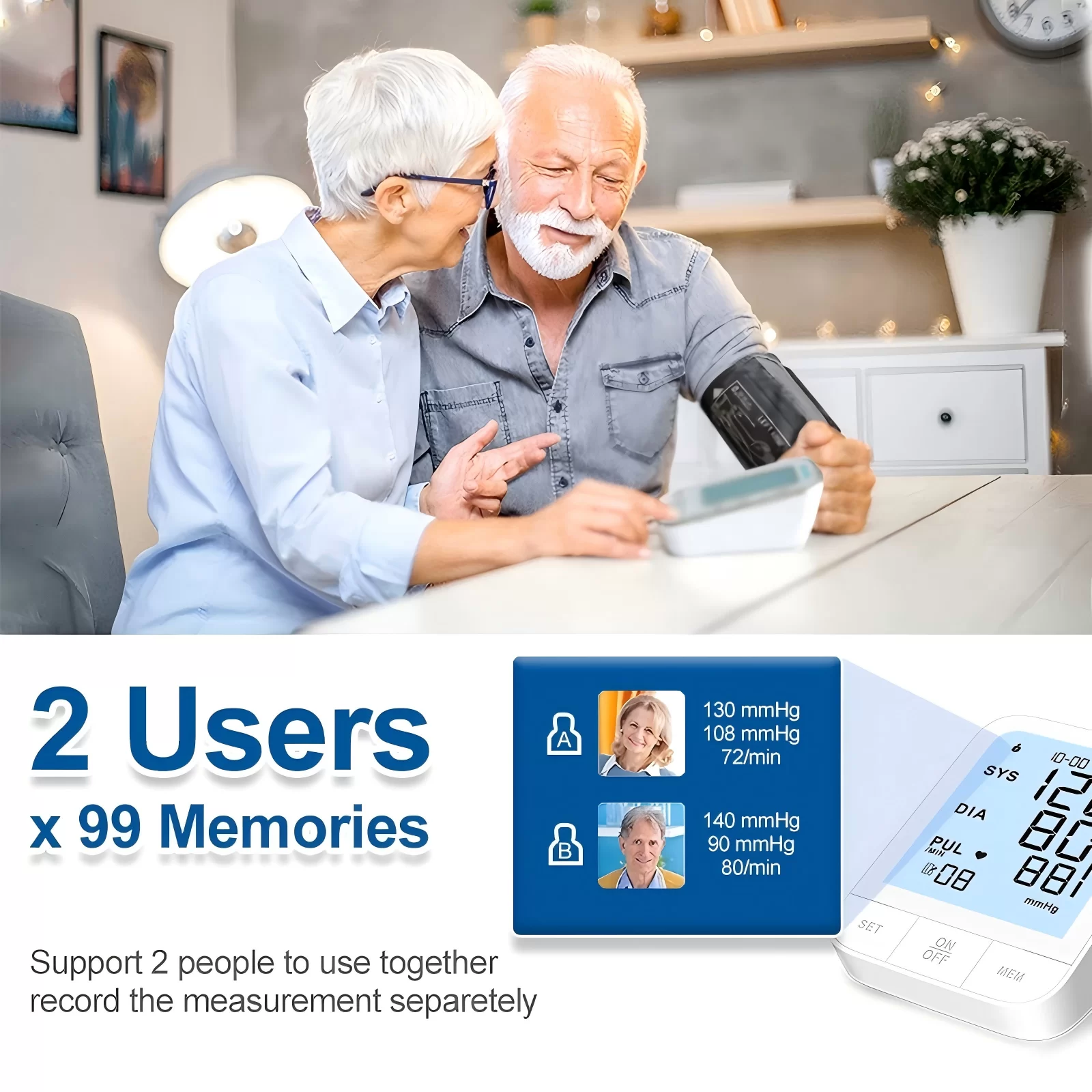 Smart Automatic Digital Upper Arm Blood Pressure Monitor