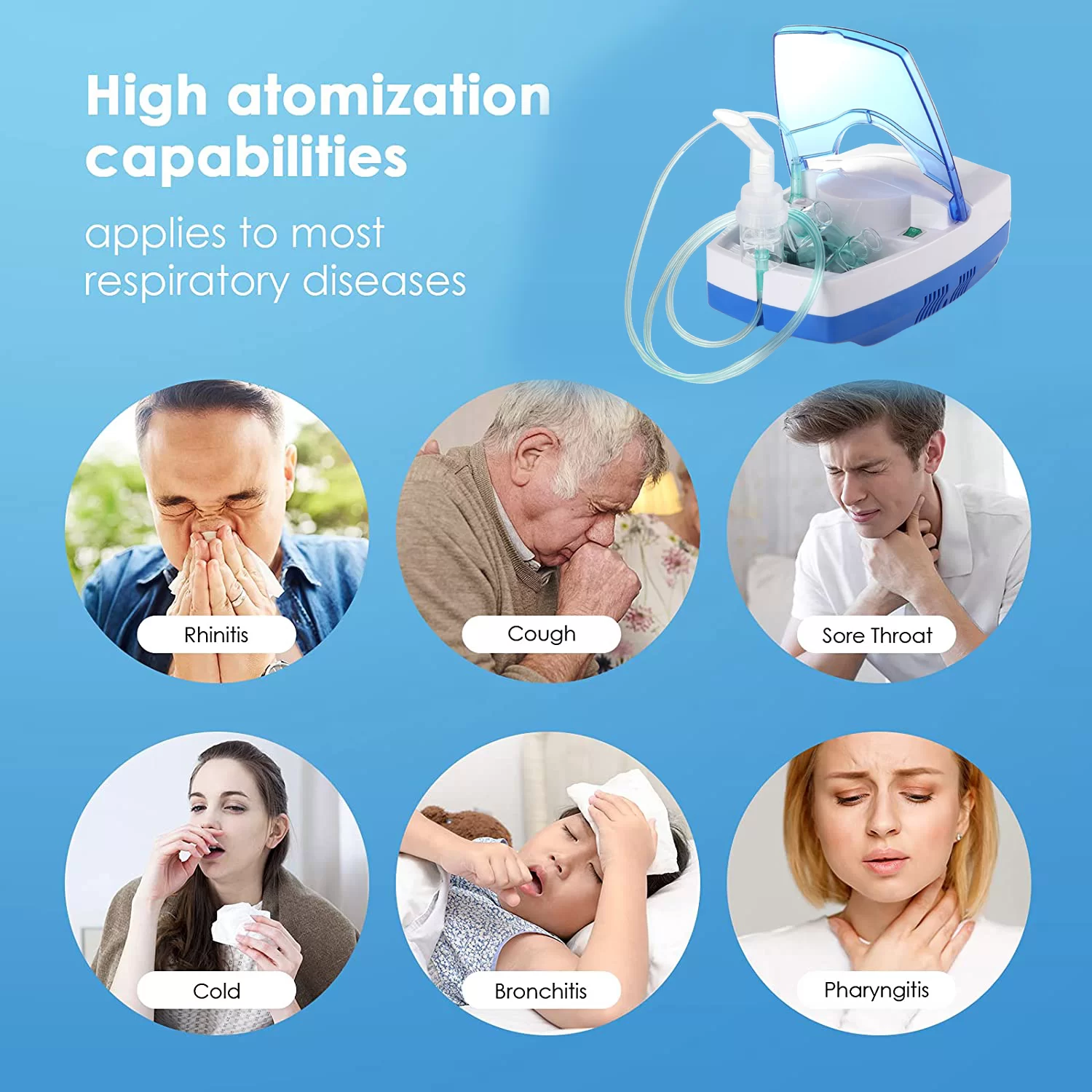 High-Efficiency AC Powered Nebulizer Compressor