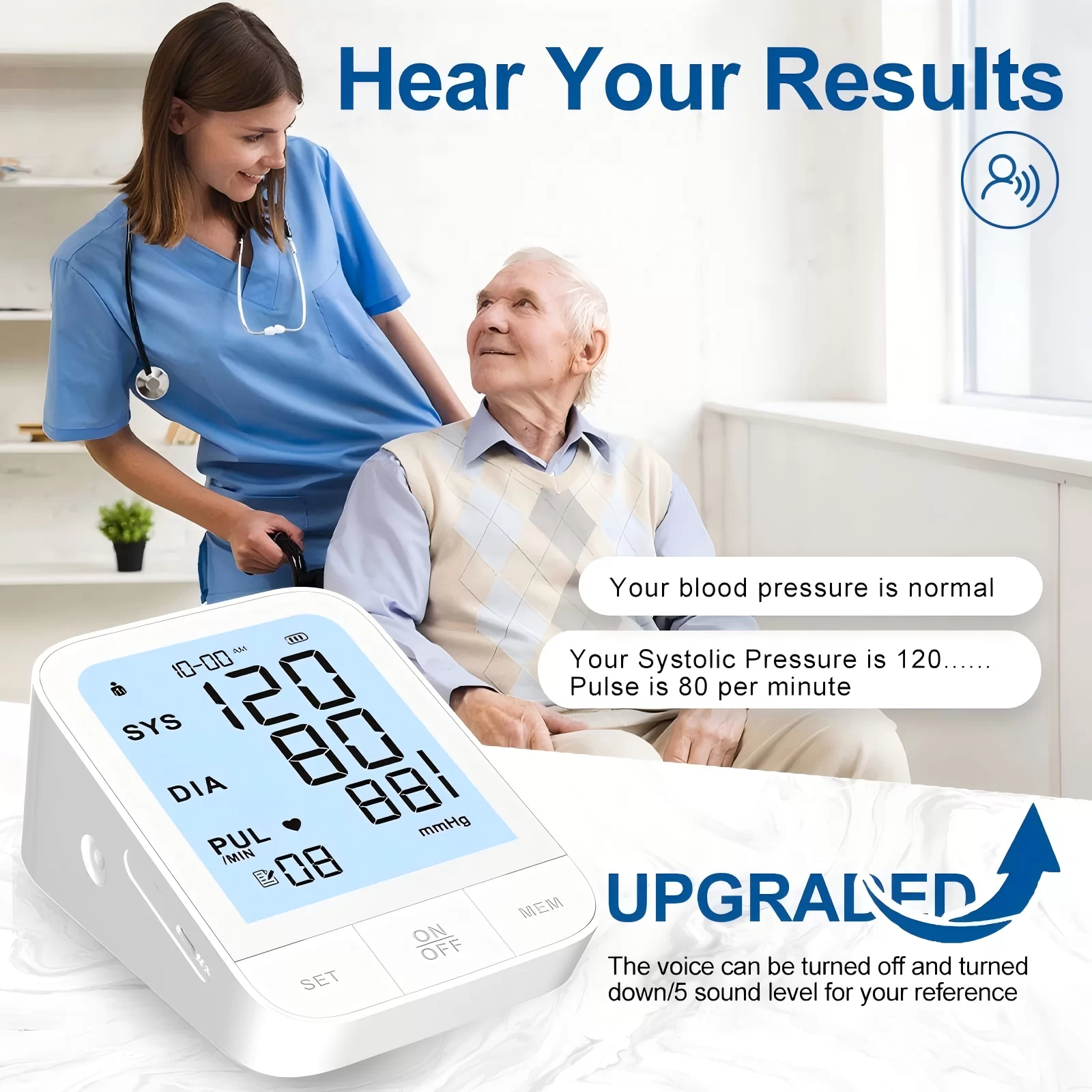 Smart Automatic Digital Upper Arm Blood Pressure Monitor