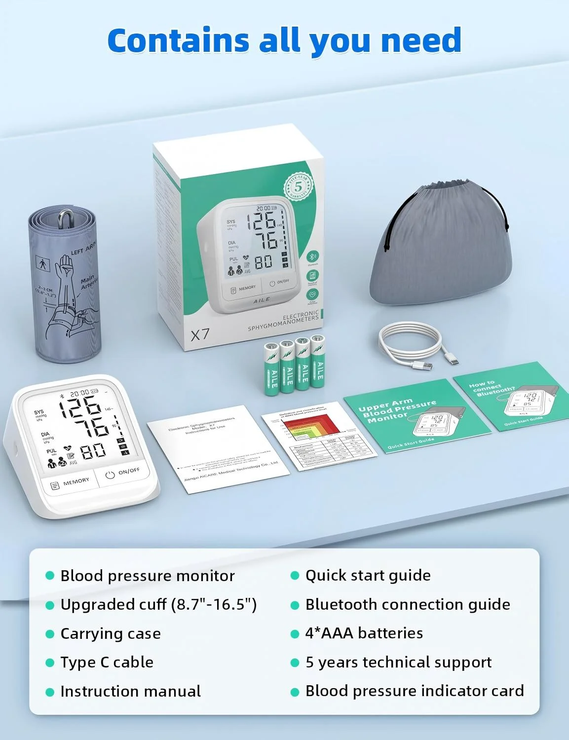 Bluetooth Blood Pressure Monitor X17