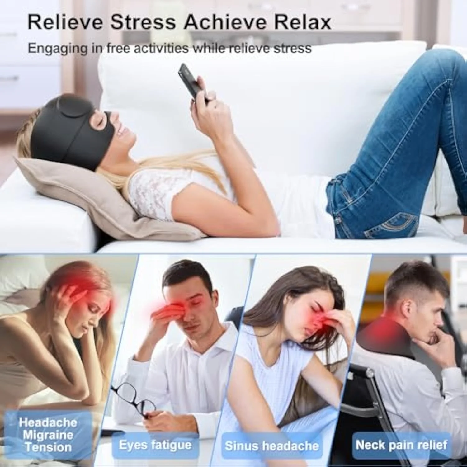 Cap & Eye Mask Migraine Relief