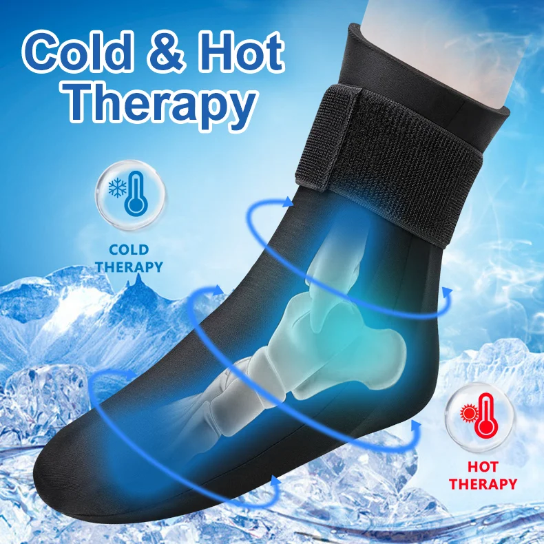 Hot & Cold Gel Therapy Sock Pain Relief for Foot, Heel & Ankle