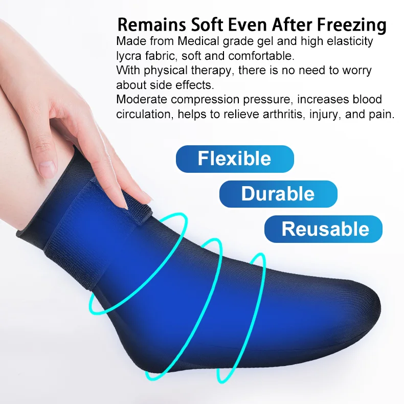 Hot & Cold Gel Therapy Sock Pain Relief for Foot, Heel & Ankle