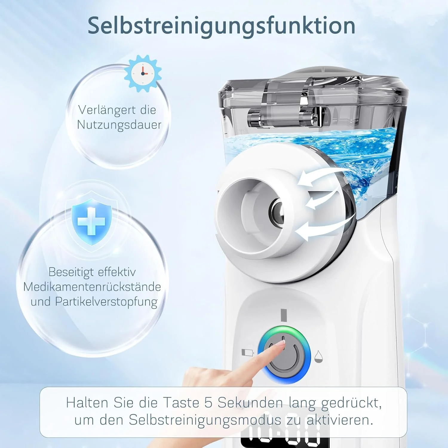 Portable Handheld Nebulizer for Respiratory Therapy