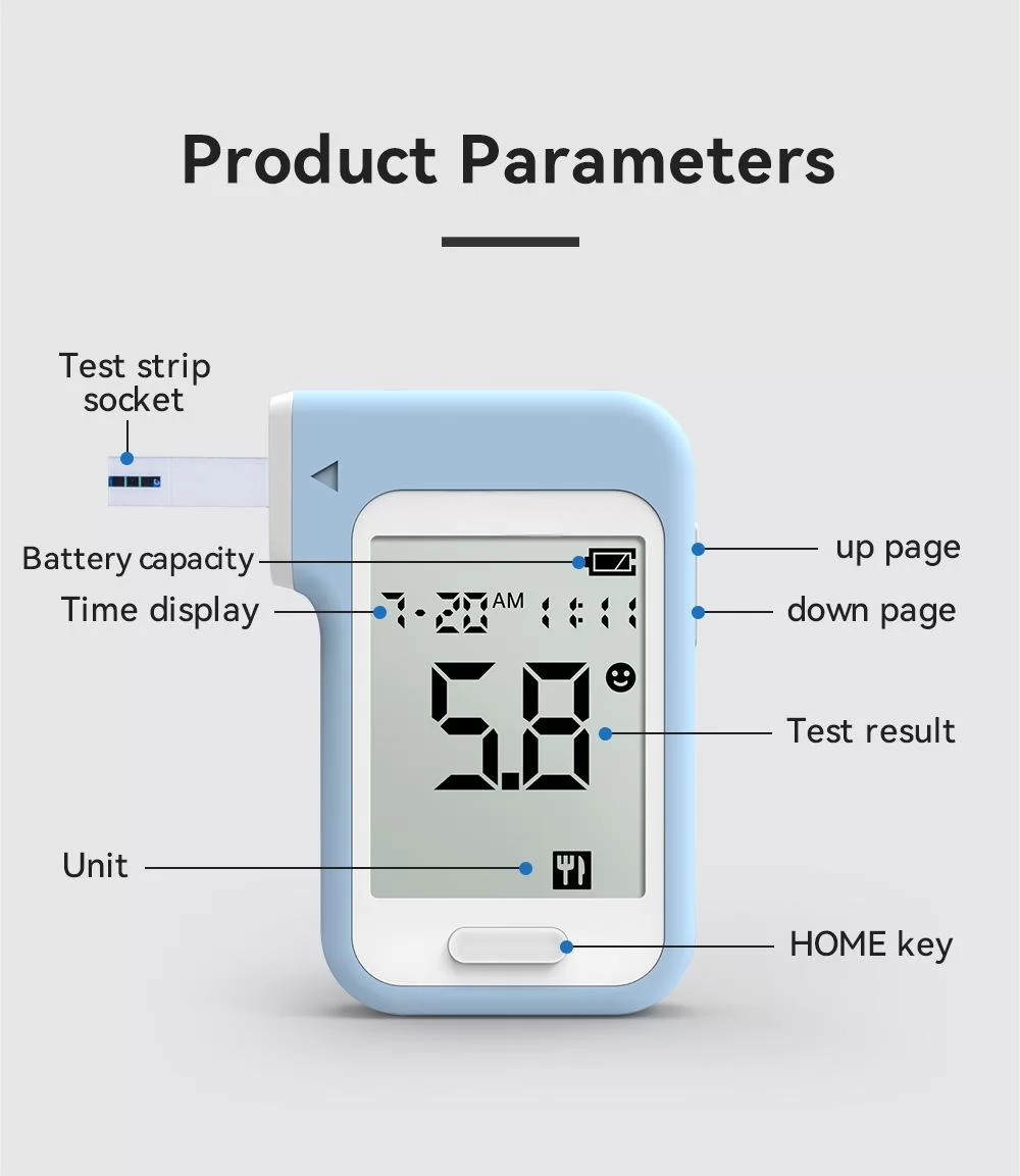 Smart Portable Blood Glucose Testing Device For Home Use
