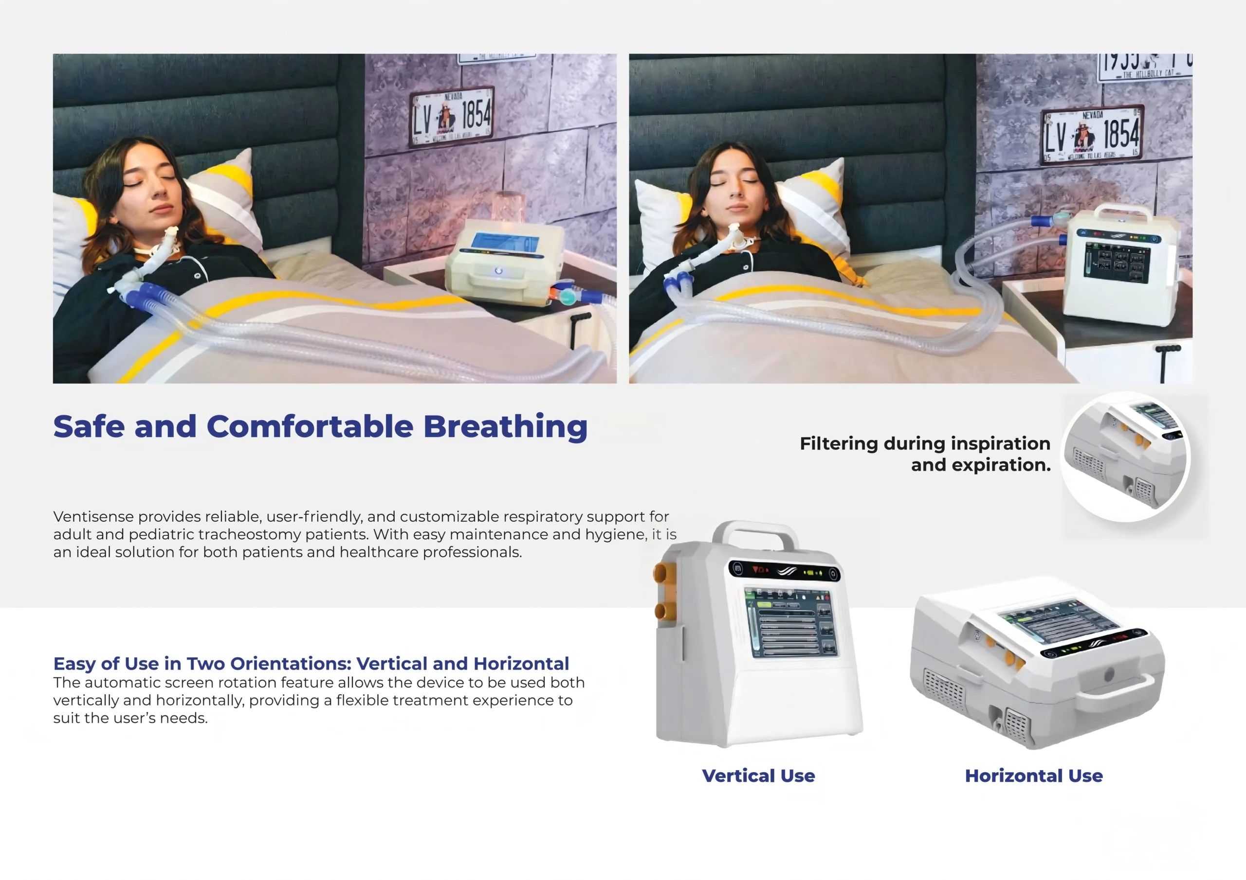 Medical Respiratory Ventilator for Homecare & Clinical Support