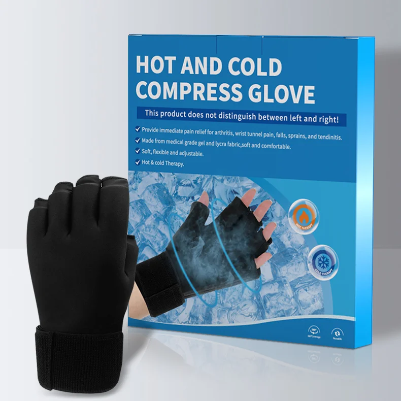 Hot & Cold Compress Glove Dual Therapy for Hand, Wrist & Finger Relief