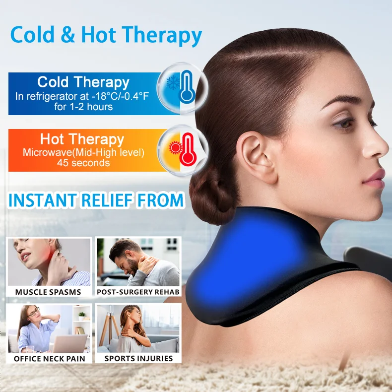 Neck Ice Pack Wrap Targeted Hot & Cold Relief for Neck Pain & Stiffness