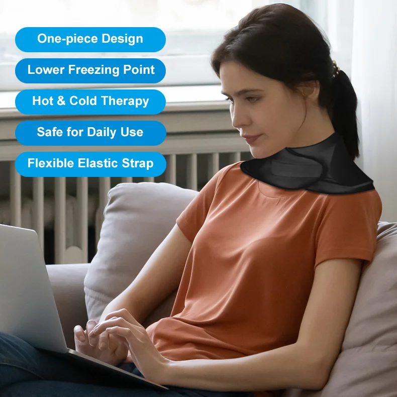 Neck Ice Pack Wrap Targeted Hot & Cold Relief for Neck Pain & Stiffness