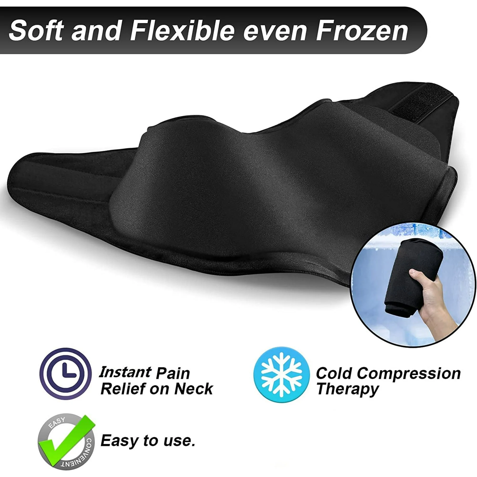 Neck Ice Pack Wrap Targeted Hot & Cold Relief for Neck Pain & Stiffness