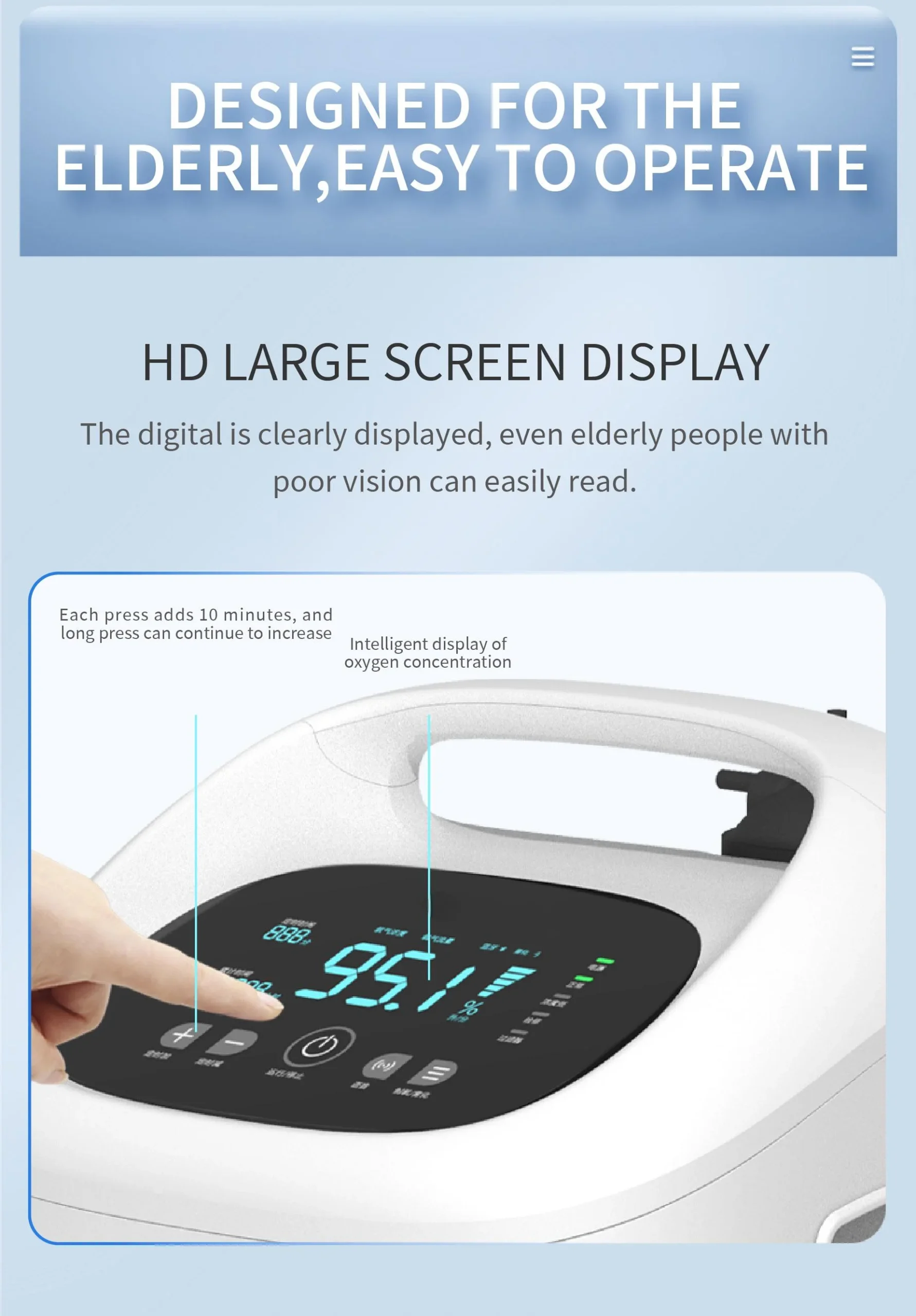 Medical Oxygen Concentrator 5L Adjustable Flow Low Noise