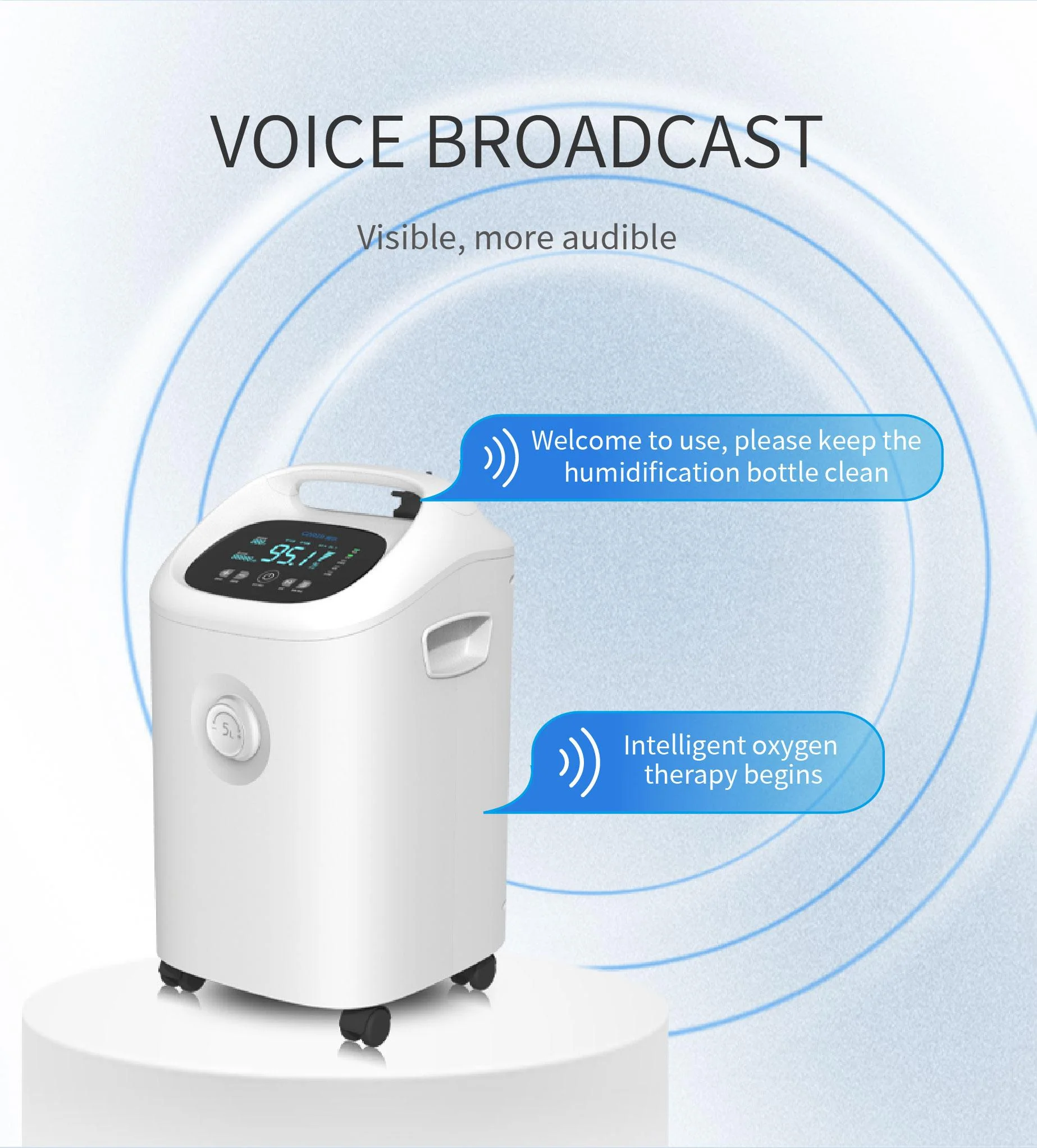 Medical Oxygen Concentrator 5L Adjustable Flow Low Noise