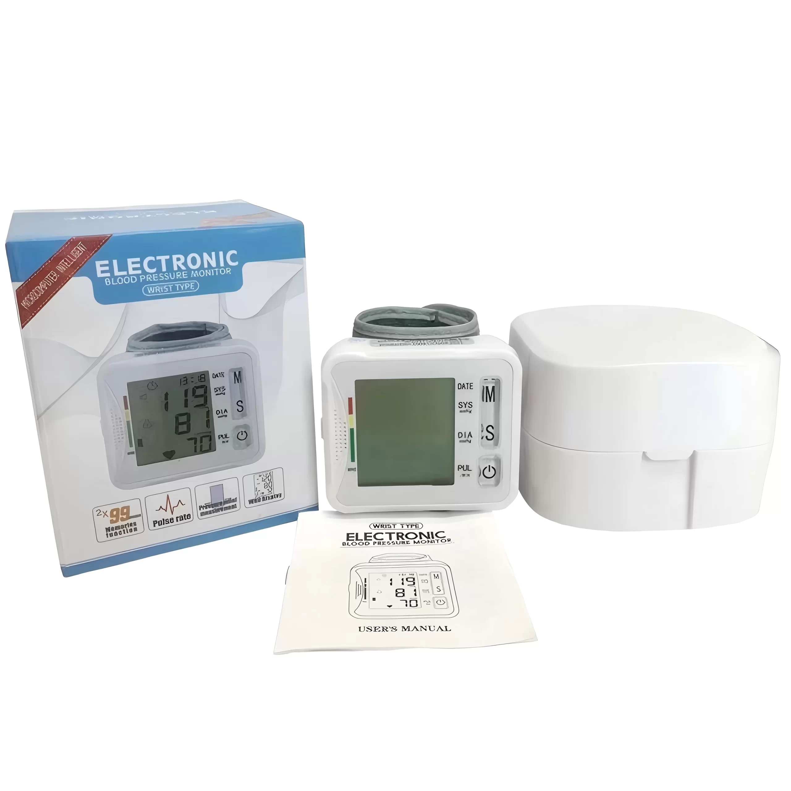 Monitor Tekanan Darah Pergelangan Tangan Cerdas Portabel