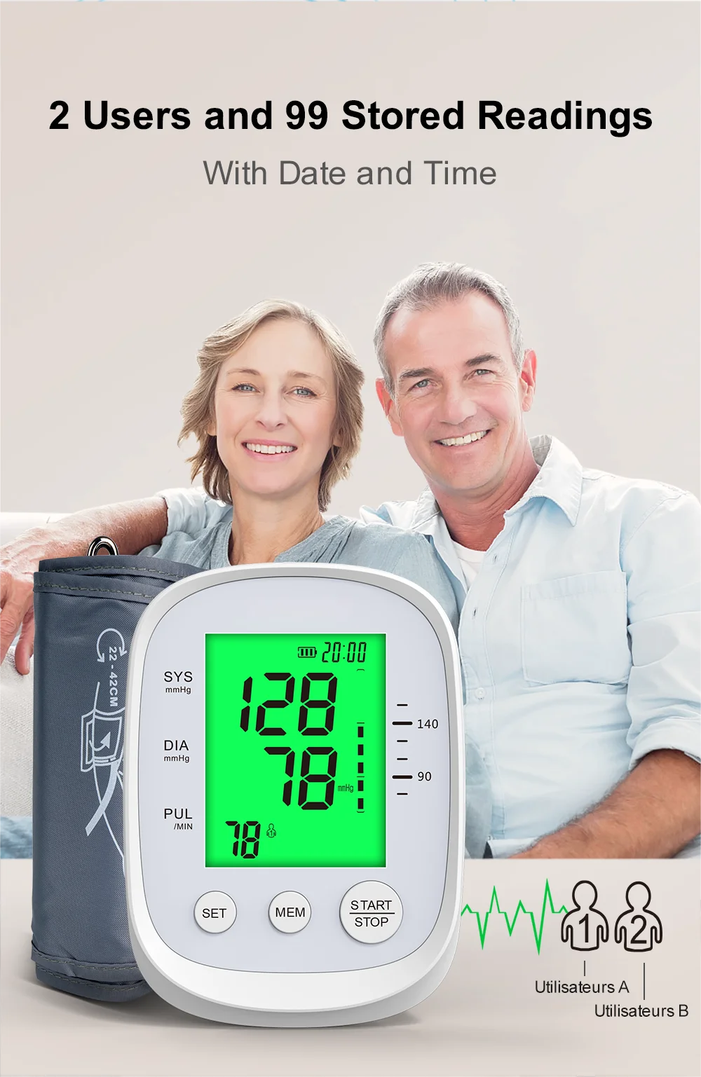 Digital Upper Arm Blood Pressure Monitor