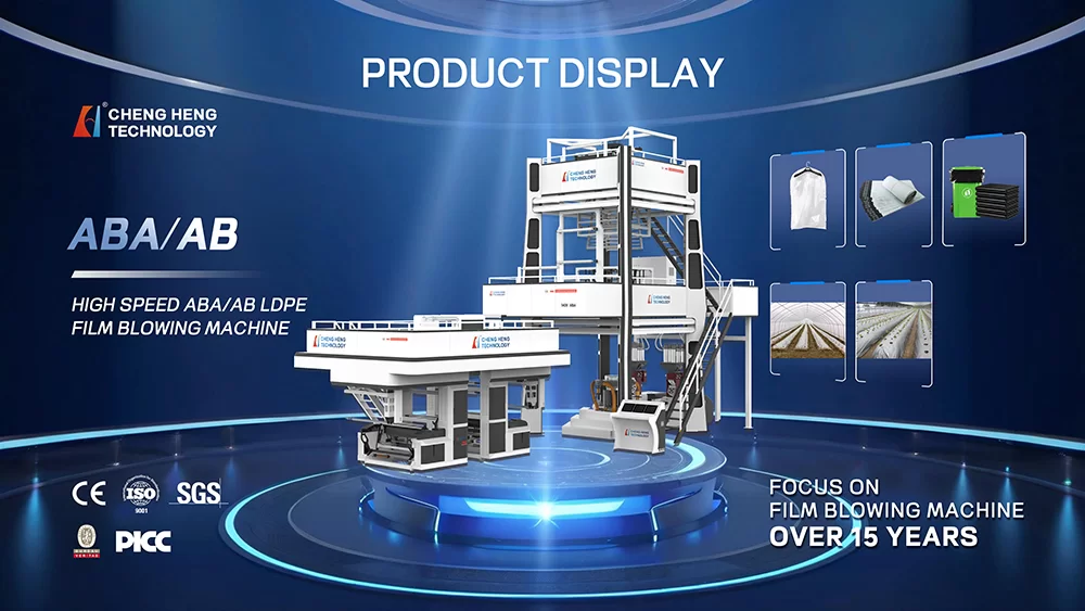 Technologie Chengheng ABA/AB LDPE vyfukovací stroj na fólie