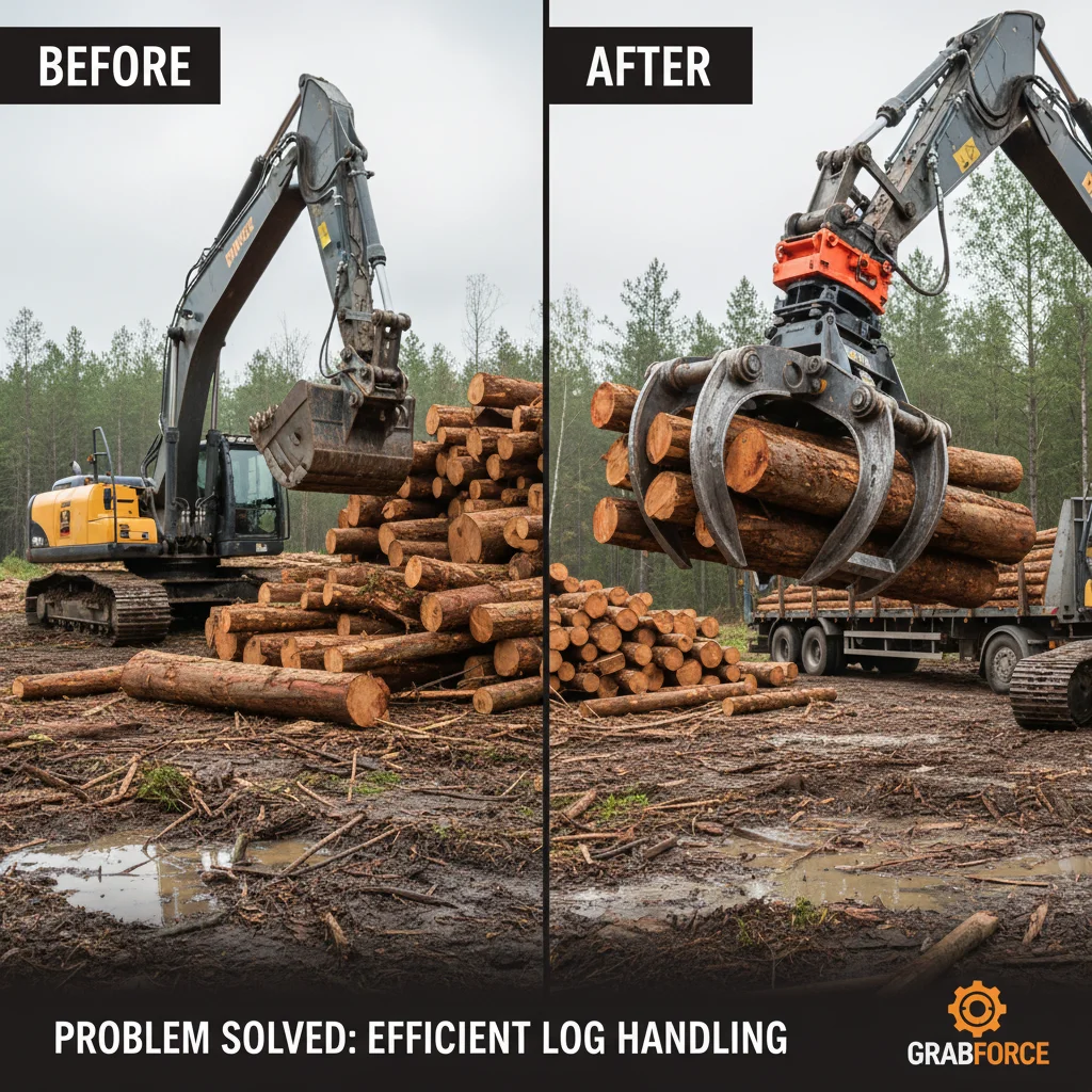 Maximize Efficiency with HeavyDuty Excavator Log Grapples