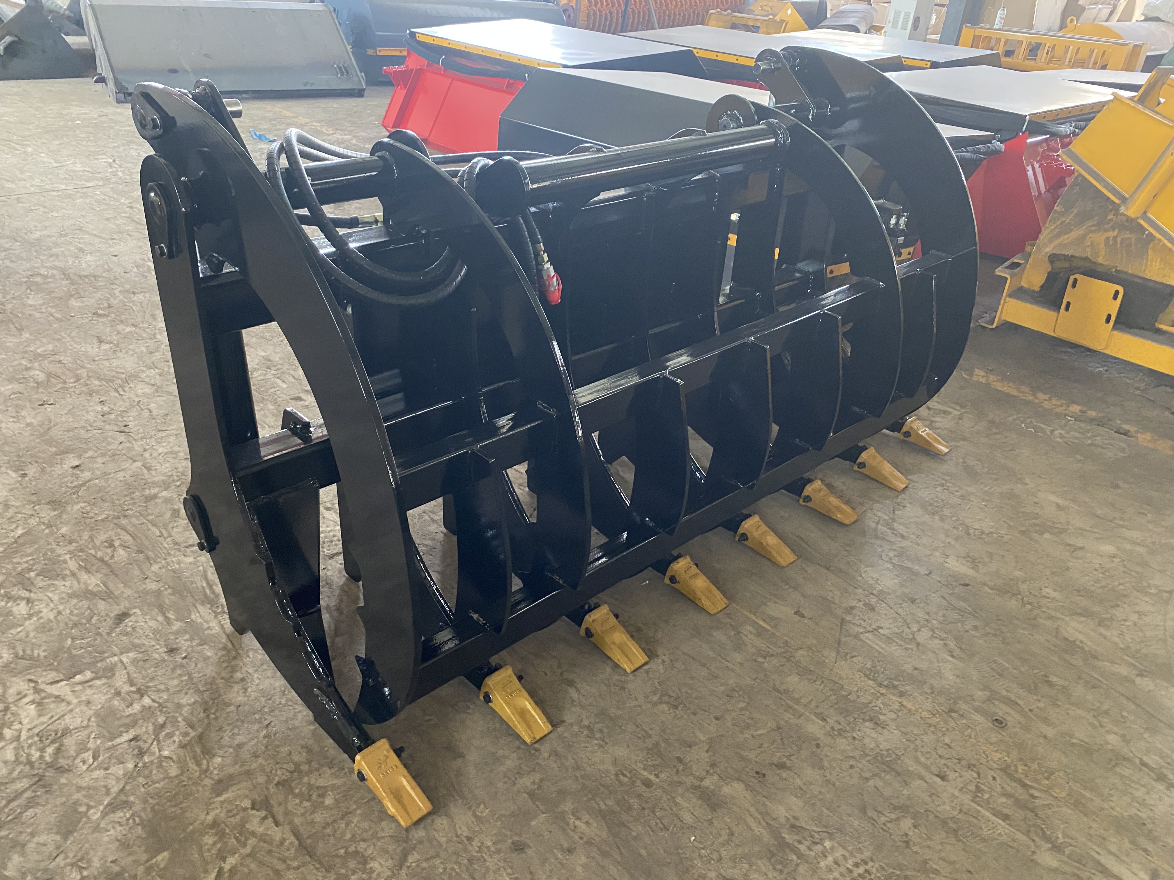 skid steer root rake grapple for sale