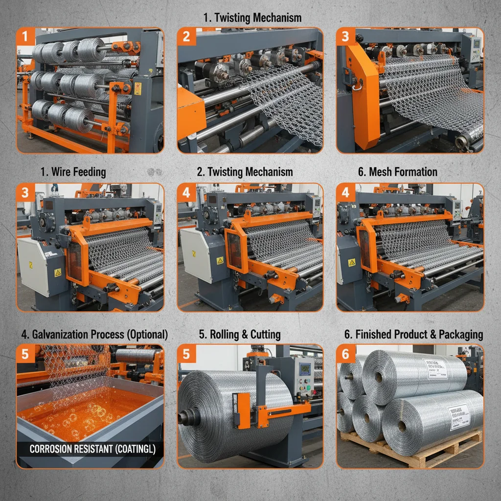 Efficient High Quality galvanized chicken wire mesh machine for Sale