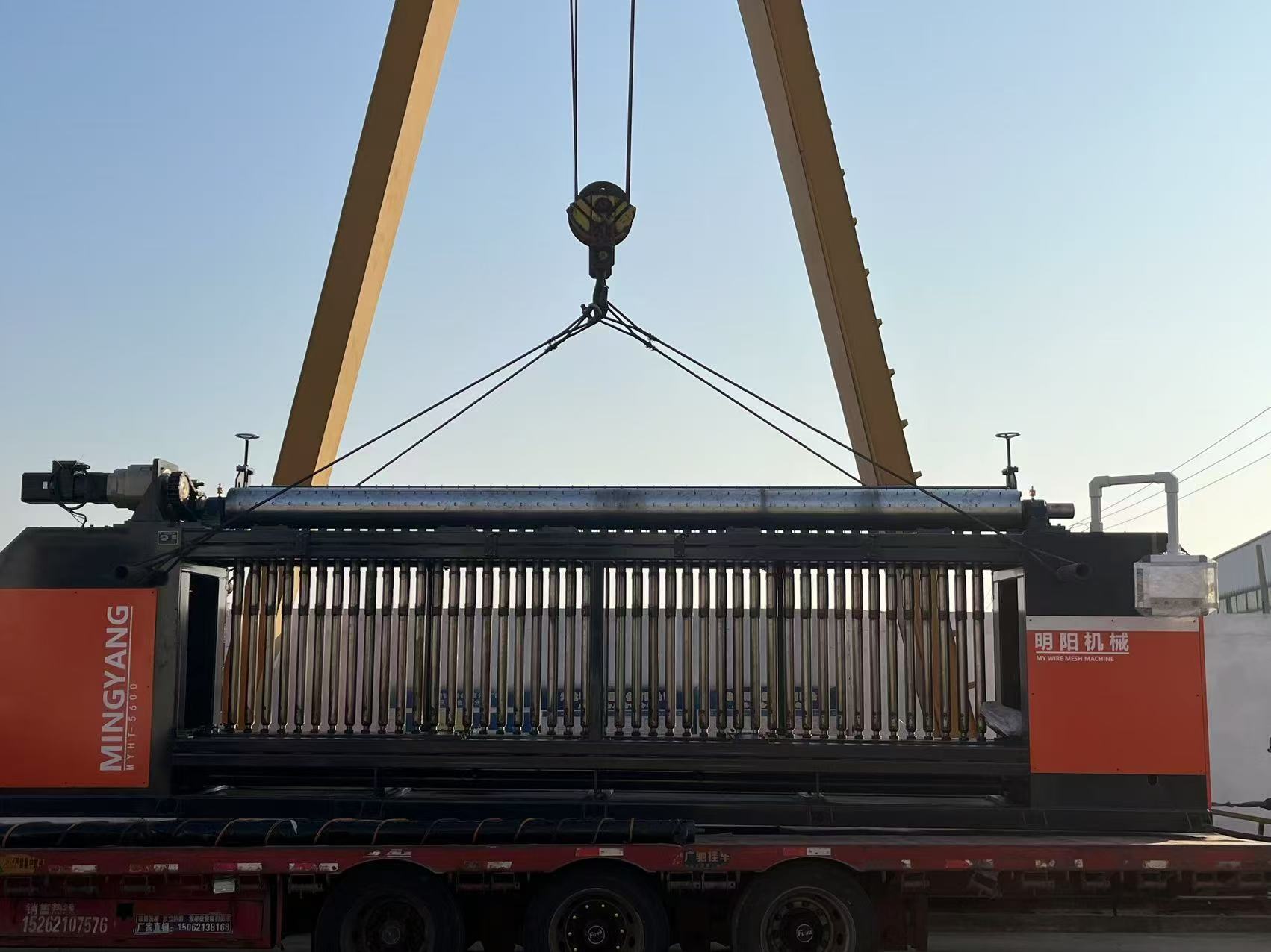 PLC heavy type gabion wire mesh machine shipped