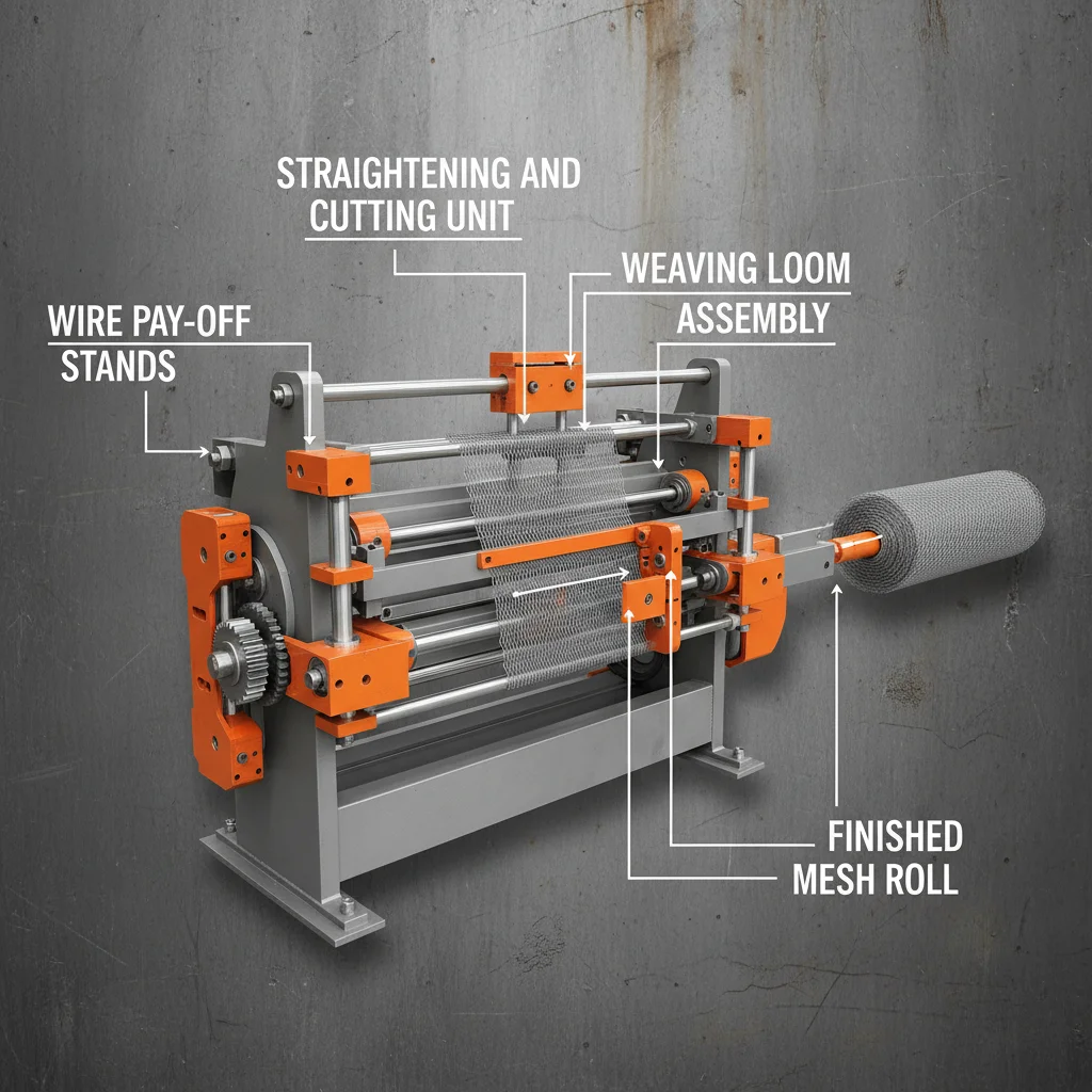 High Efficiency Automatic Mesh Wire Making Machine for Industry