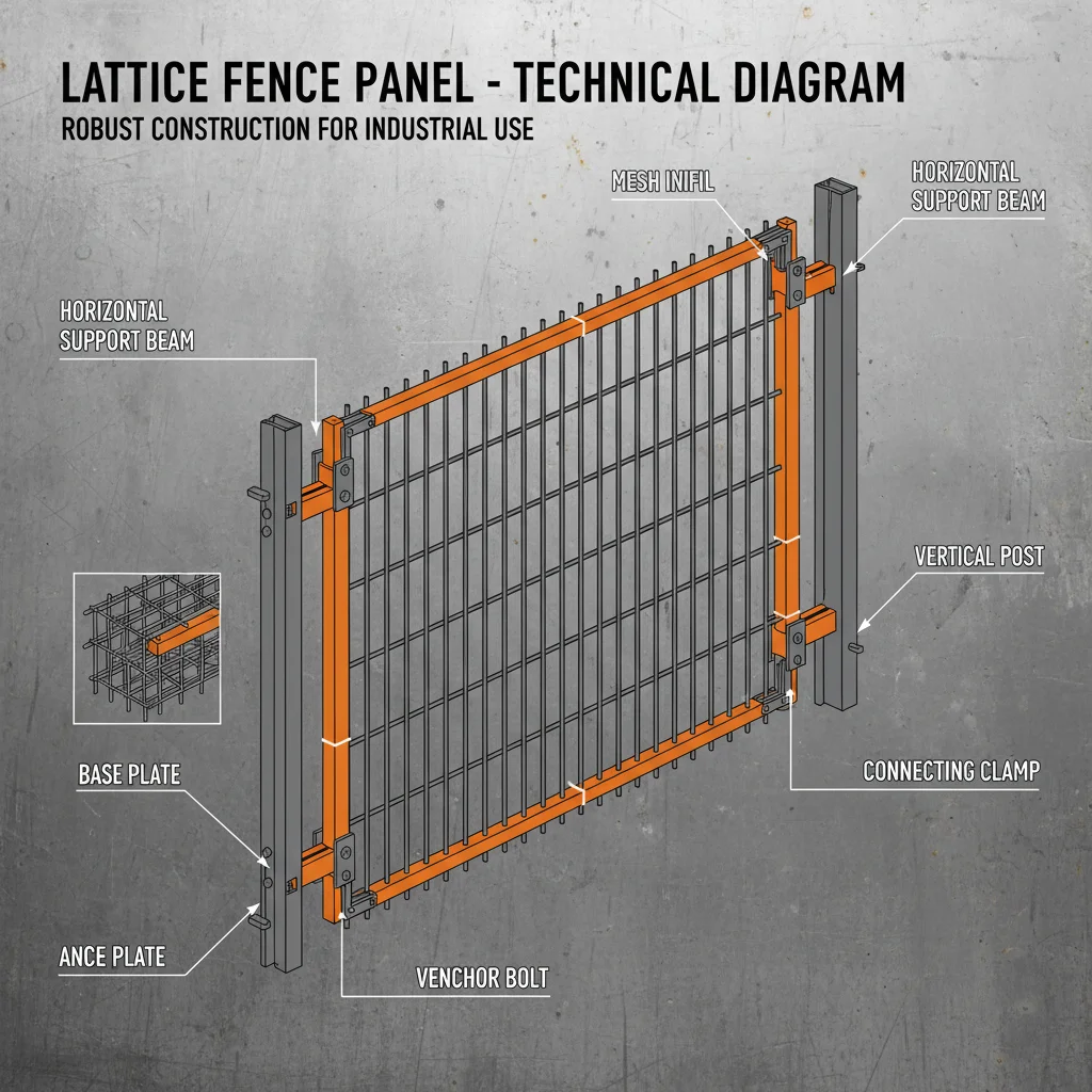 Durable and Aesthetic Lattice Fence Panel for Modern Architecture